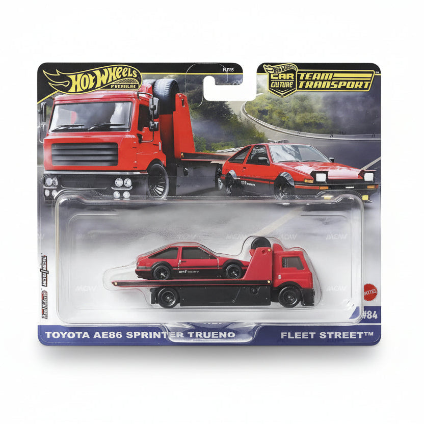 Hot Wheels Team Transport Toyota AE86 Sprinter Trueno & Fleet