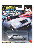 Hot Wheels Premium 1:64 Fast & Furious 25th Anniversary — Mercedes-Benz 500 SEL | Silver | 2/5 | Die-Cast Collectible