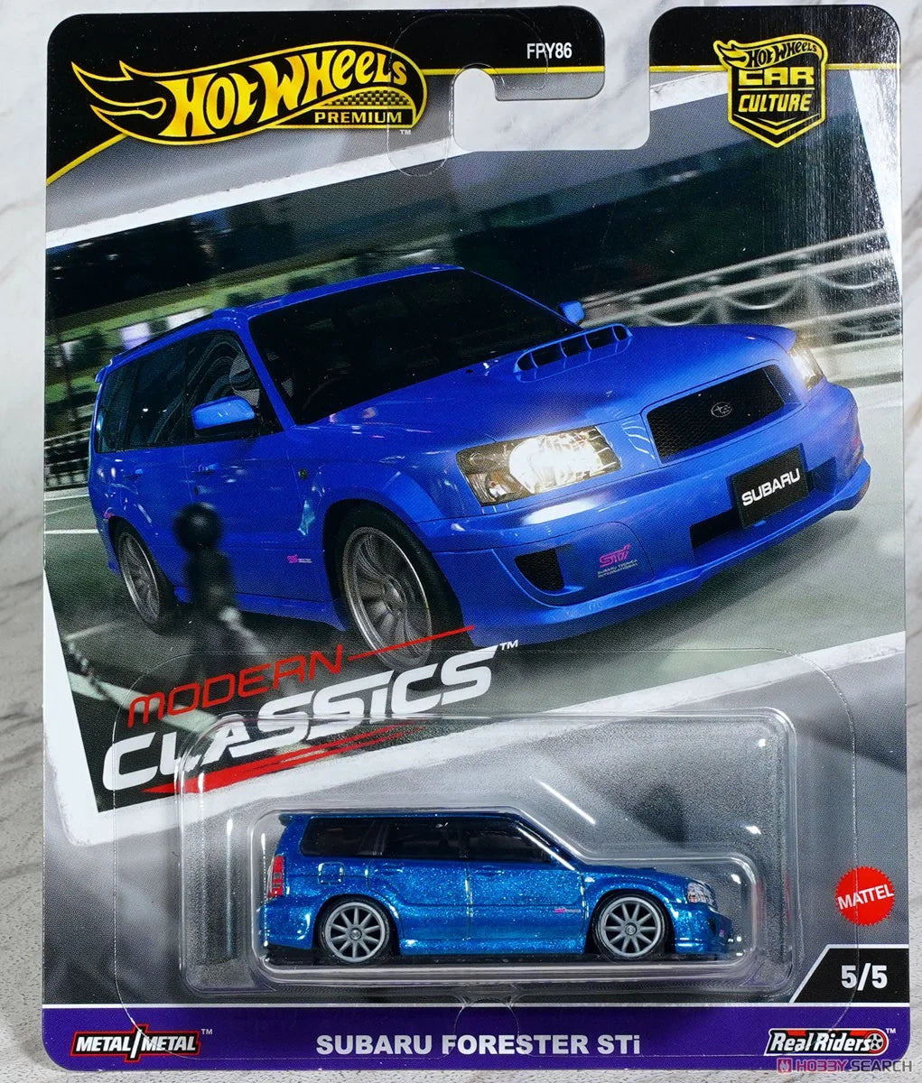 Hot Wheels Premium 1:64 Car Culture Modern Classics — Subaru Forester STi | Blue | 5/5 | FPY86 | Die-Cast Collectible