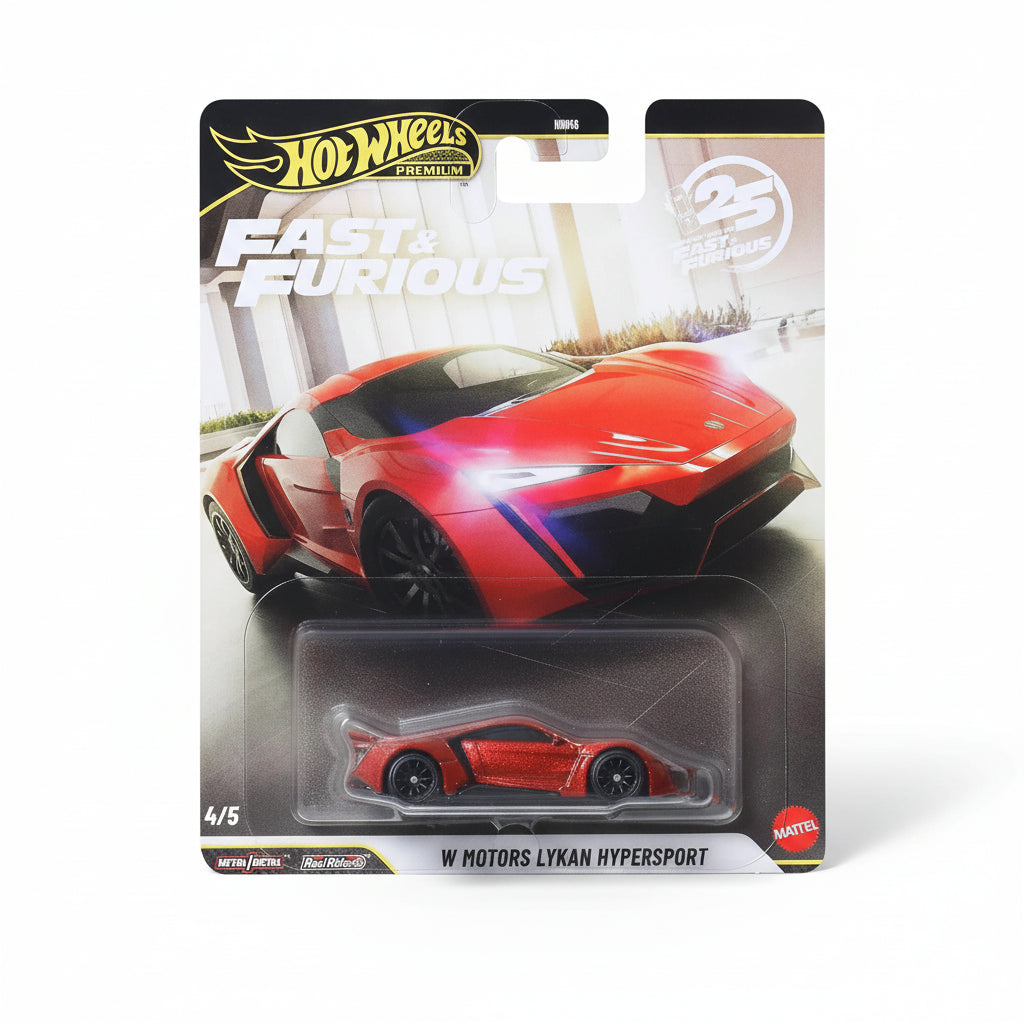 Hot Wheels Premium Fast & Furious 25th Anniversary W Motors Lykan HyperSport | 1:64 Scale Die-Cast Collectible