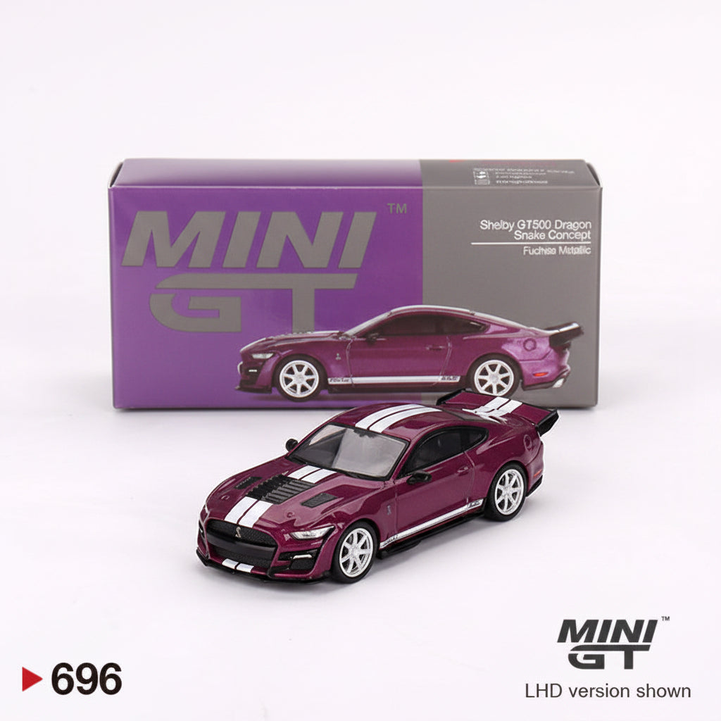 Mini GT 1:64 — Shelby GT500 Dragon Snake Concept | Fuchsia Metallic | #696 | LHD | Die-Cast Collectible
