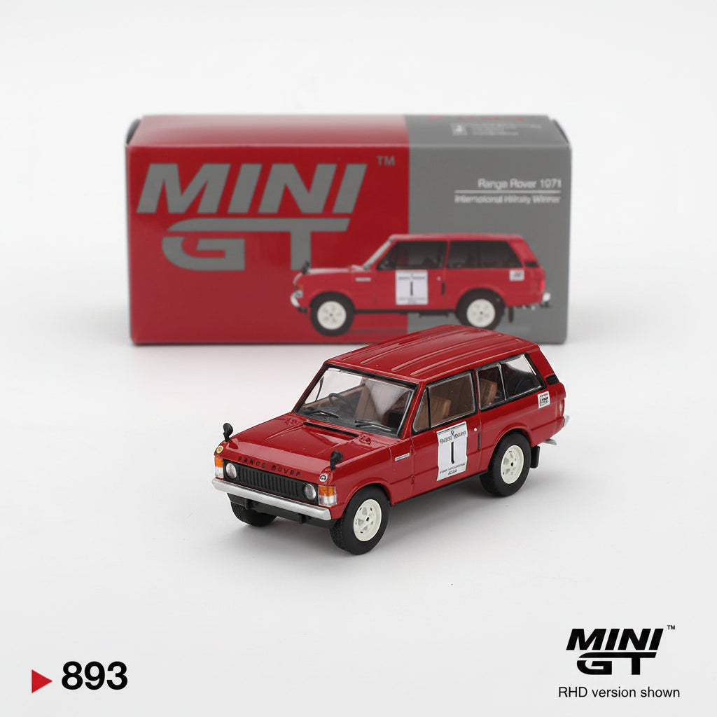 Mini GT Range Rover 1971 | International Hill Rally Winner | Red | 1:64 Scale Die-Cast Collectible