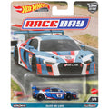 Hot Wheels Premium 1:64 Car Culture Race Day — Audi R8 LMS | Blue, White & Red #05 Audi Sport GT3 Livery | Real Riders | Metal/Metal | 3/5 | FPY86 | Die-Cast Collectible