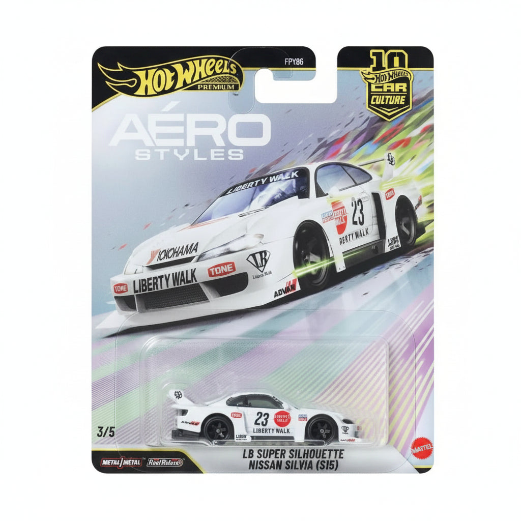 Hot Wheels Premium Car Culture Aero Styles LB Super Silhouette Nissan Silvia (S15) | 1:64 Scale Die-Cast Collectible