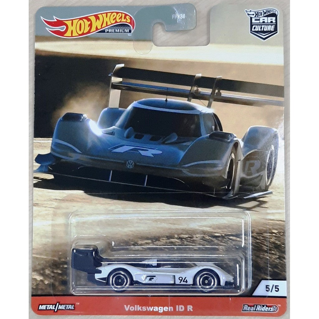 Hot Wheels Premium 1:64 Car Culture — Volkswagen ID.R #94 | Silver & Dark Blue | 5/5 | Die-Cast Collectible