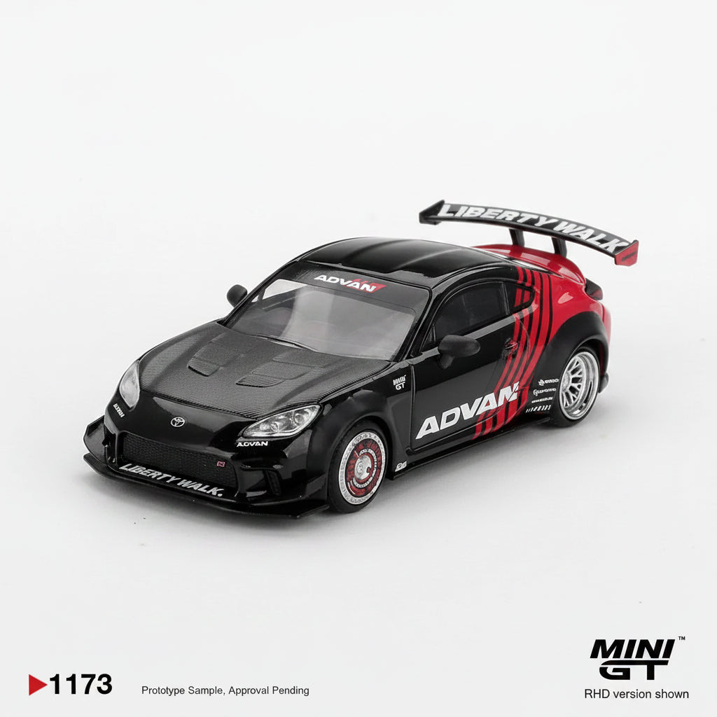 Mini GT #1173 Toyota GR86 LB-Nation ADVAN | 1:64 Die-Cast Collectible