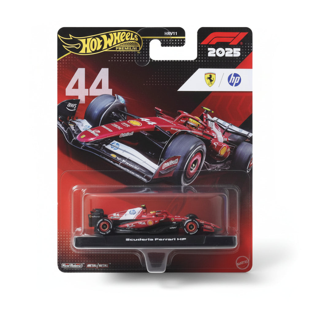 Hot Wheels Premium F1 2025 Scuderia Ferrari HP #44 Lewis Hamilton | 1:64 Scale Die-Cast Collectible