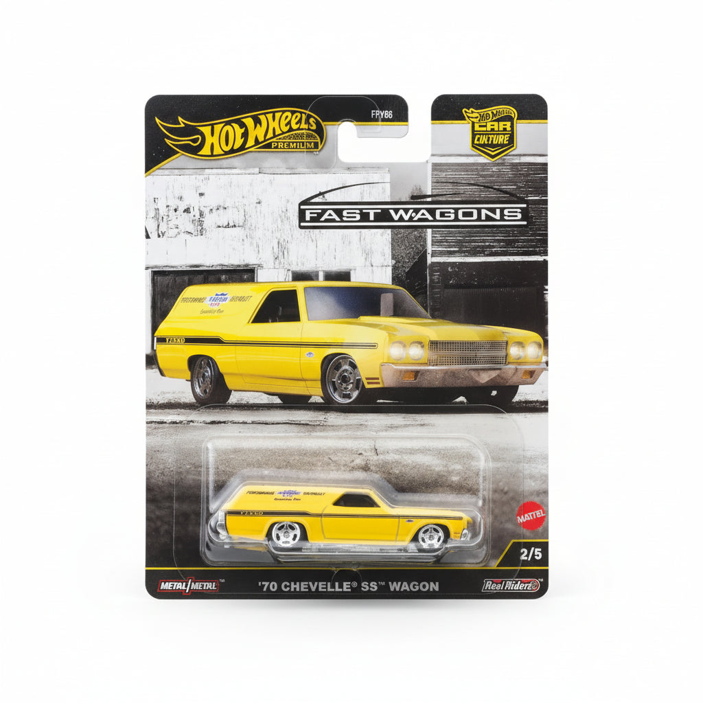 Hot Wheels Premium Fast Wagons '70 Chevelle SS Wagon | 1:64 Scale Die-Cast Collectible
