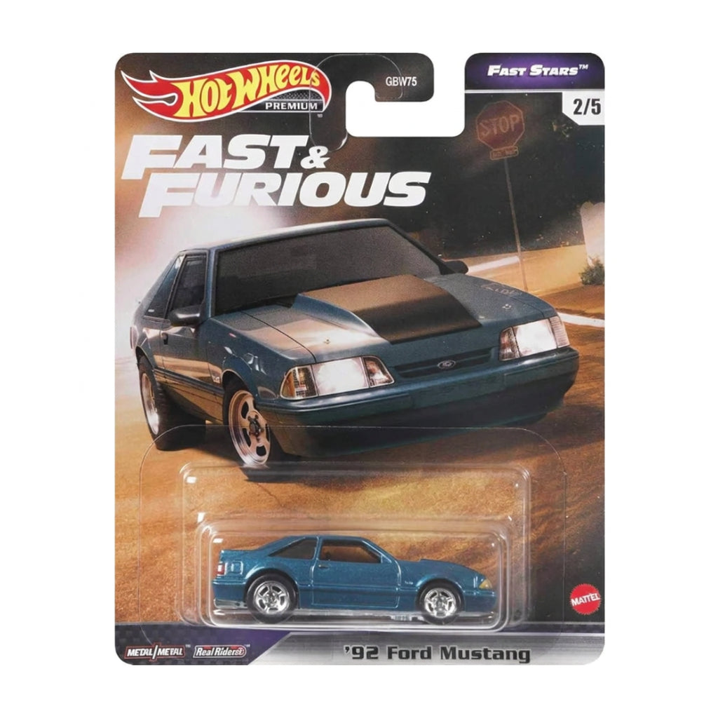 Hot Wheels Premium Fast & Furious Fast Stars '92 Ford Mustang | 1:64 Scale Die-Cast Collectible