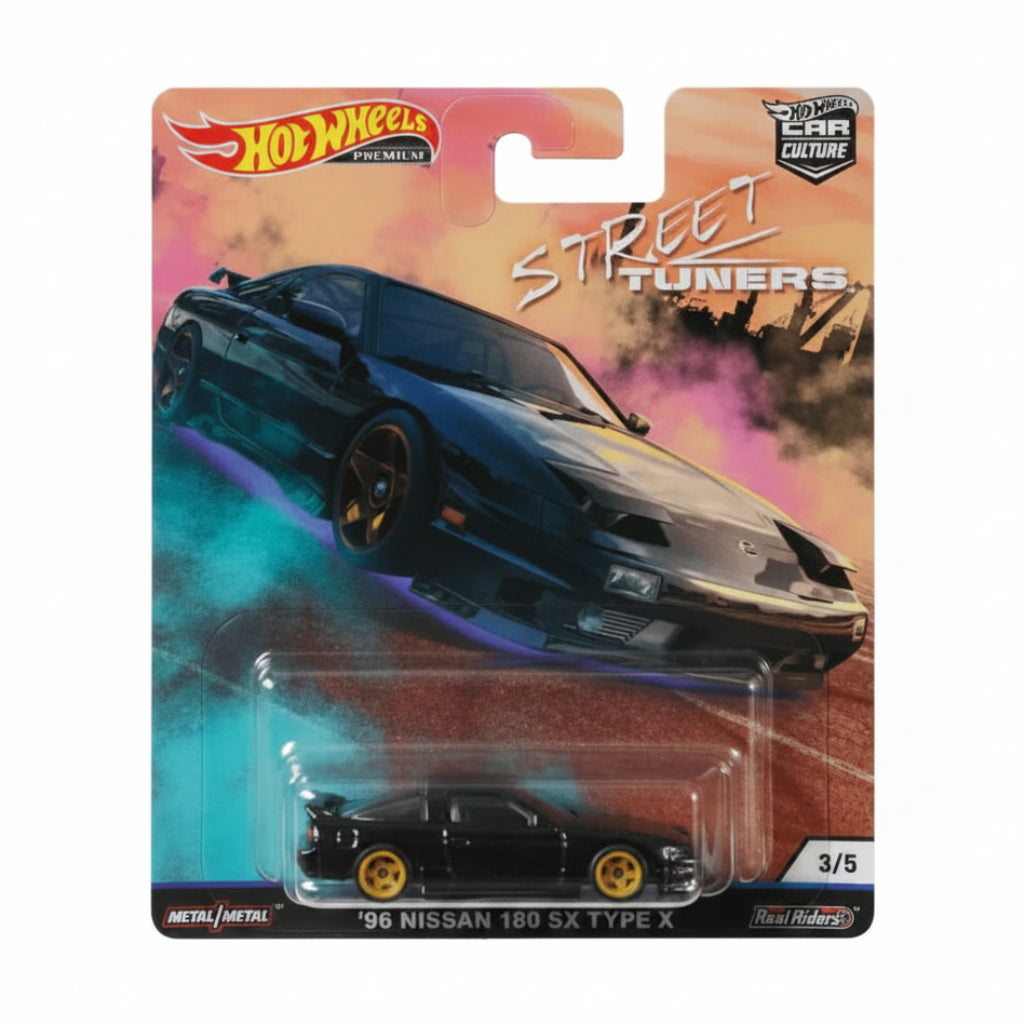 Hot Wheels Premium Car Culture Street Tuners '96 Nissan 180SX Type X | 1:64 Scale Die-Cast Collectible