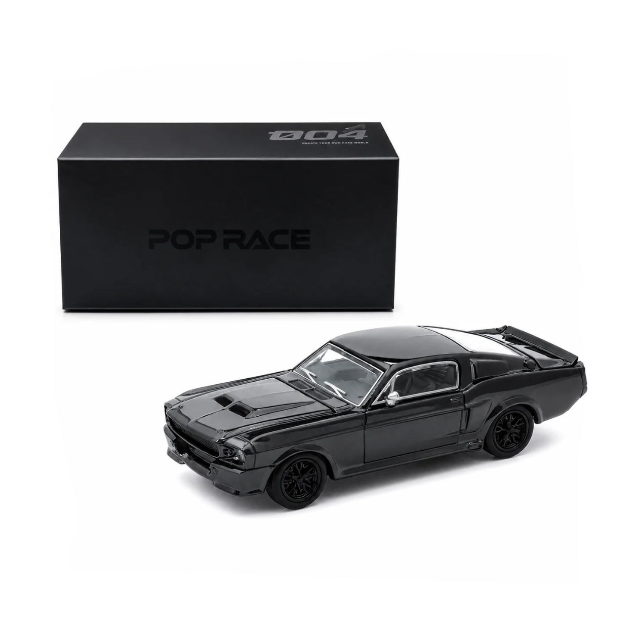 Pop Race 004 Shelby Mustang GT500 Stealth Black | 1:64 Die-Cast Collectible