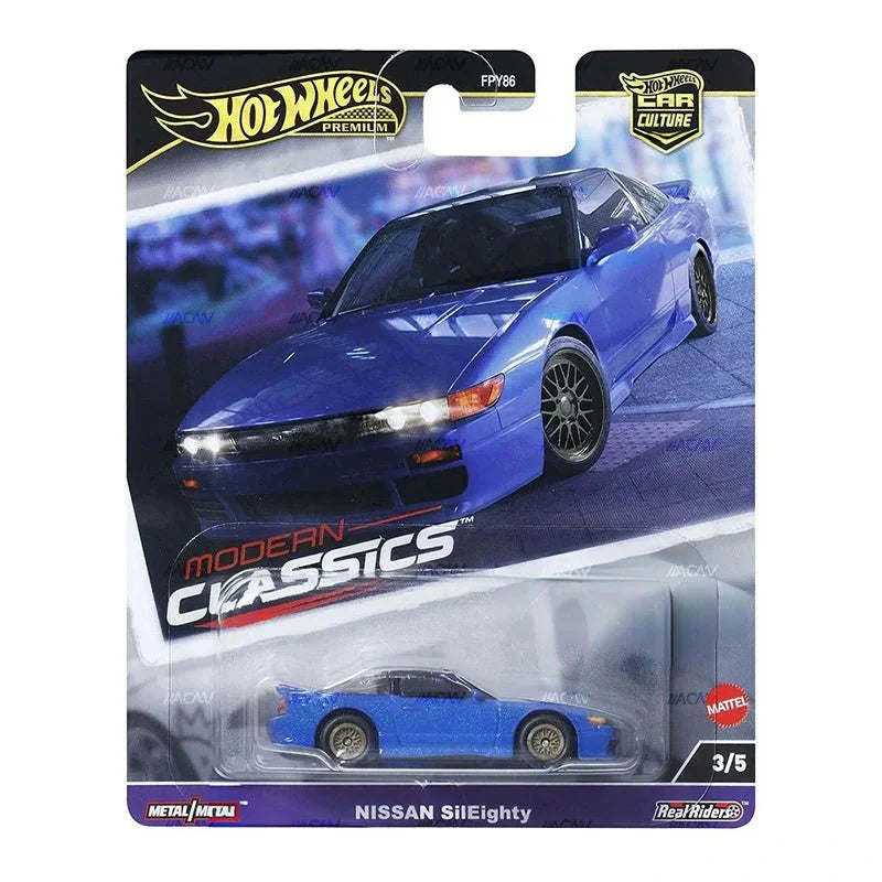 Hot Wheels Premium 1:64 Car Culture Modern Classics — Nissan SilEighty | Blue | 3/5 | FPY86 | Die-Cast Collectible