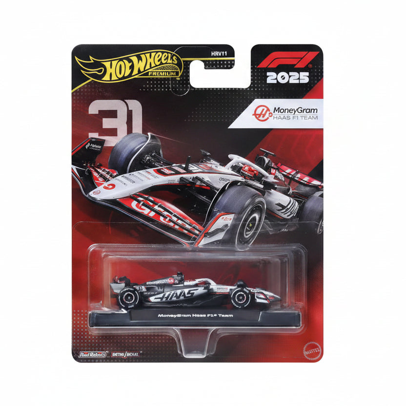 Hot Wheels Premium MoneyGram Haas F1 Team #31 | 1:64 Scale Die-Cast Collectible