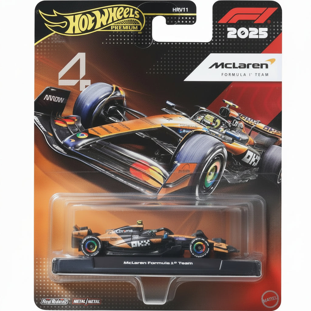 Hot Wheels Premium McLaren Formula 1 Team #4 | 1:64 Scale Die-Cast Collectible