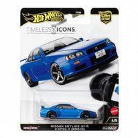Hot Wheels Premium Timeless Icons  Nissan Skyline GT-R V-Spec II BNR34 | 1:64 Scale Die-Cast Collectible