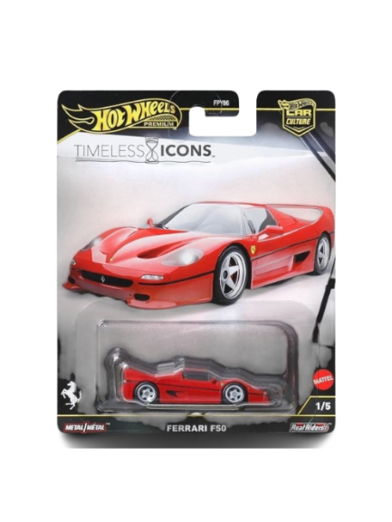 Hot Wheels Premium Timeless Icons Ferrari F50 | 1:64 Scale Die-Cast Collectible