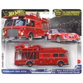 Hot Wheels Team Transport Ferrari 250 GTO & Fiat 642 RN2 Bartoletti Transporter | 1:64 Scale Die-Cast Set