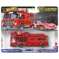 Hot Wheels Team Transport Ferrari 250 GTO & Fiat 642 RN2 Bartoletti Transporter | 1:64 Scale Die-Cast Set