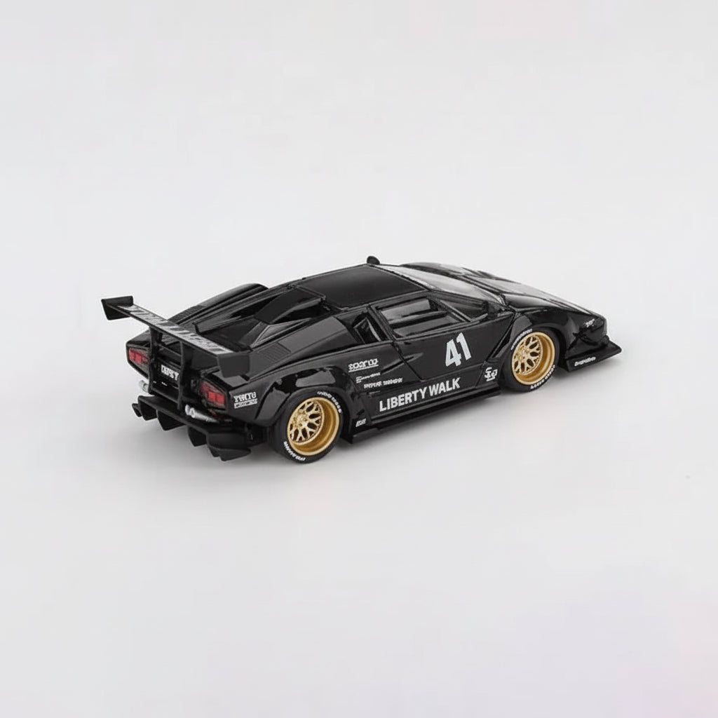 Mini GT 1:64 LB-Works Lamborghini Countach | Black | Die-Cast Collectible