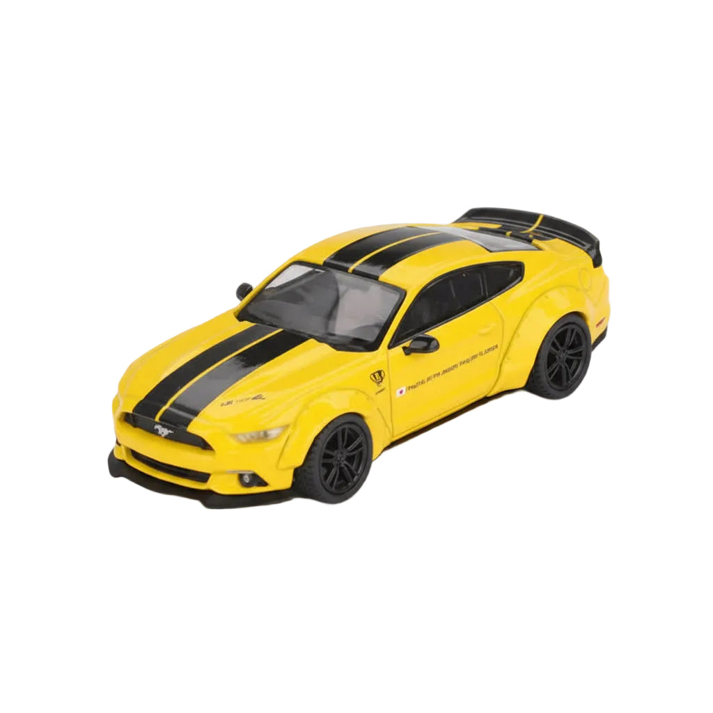 Mini GT 1:64 LB-Works Ford Mustang | Triple Yellow | Die-Cast Collectible