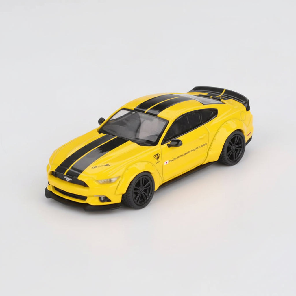 Mini GT 1:64 LB-Works Ford Mustang | Triple Yellow | Die-Cast Collectible