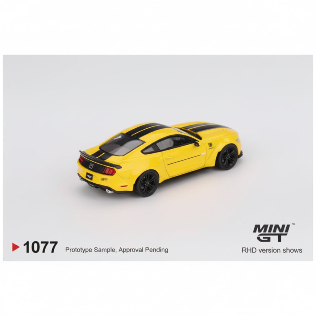 Mini GT 1:64 LB-Works Ford Mustang | Triple Yellow | Die-Cast Collectible