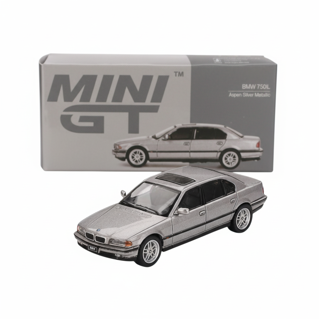 Mini GT 1:64 BMW 750iL E38 | Grey | #792 | Die-Cast Collectible