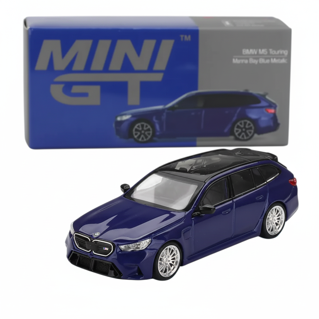 Mini GT 1:64 BMW M5 Touring | Blue | #1080 | Die-Cast Collectible