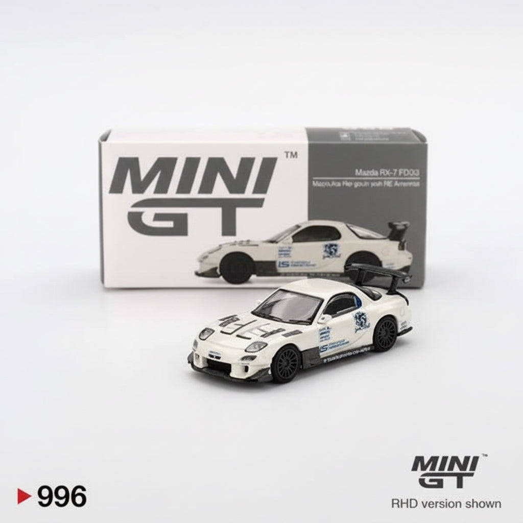 Mini GT 1:64 Mazda RX-7 FD3S | White | #996 | Die-Cast Collectible
