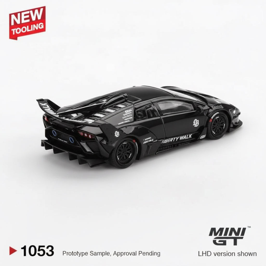 Mini GT 1:64 LB-Silhouette Works Lamborghini Murciélago GT EVO | Black | #1053 | Die-Cast Collectible