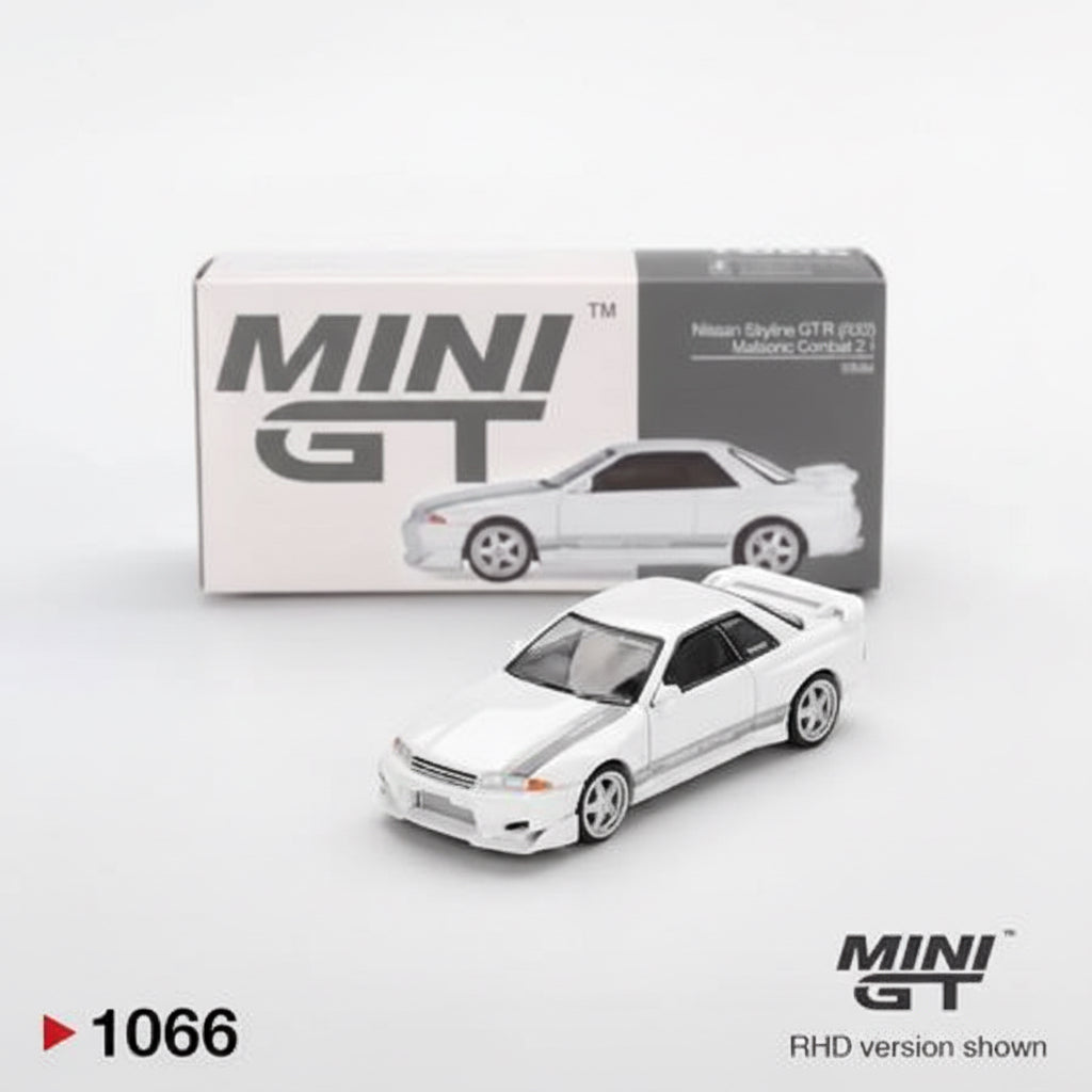Mini GT 1:64 Nissan Skyline GT-R R32 VeilSide Combat C-1 | White | #1066 | Die-Cast Collectible