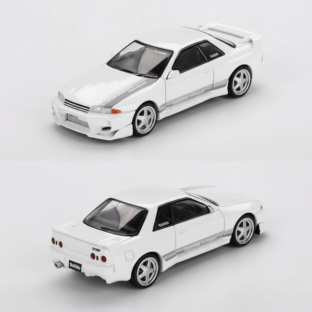 Mini GT 1:64 Nissan Skyline GT-R R32 VeilSide Combat C-1 | White | #1066 | Die-Cast Collectible
