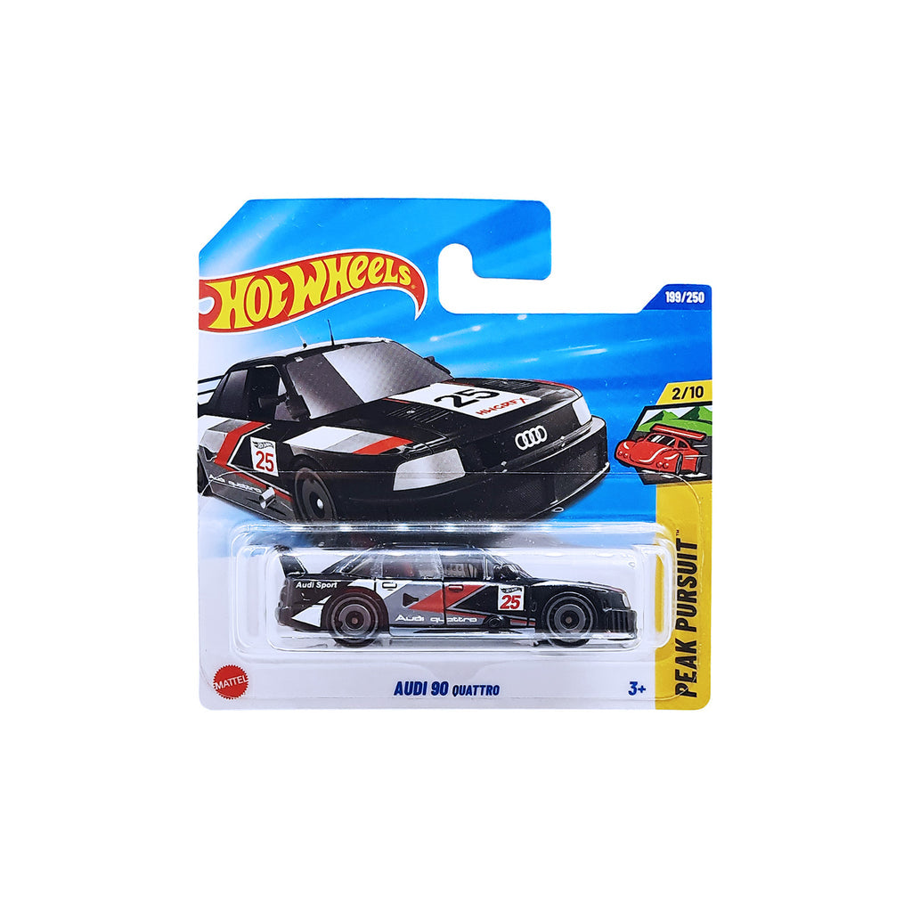 Hot Wheels Mainline 1:64 Peak Pursuit — Audi 90 Quattro | Black #25 Audi Sport Racing Livery | 2/10 | #199/250 | Die-Cast Collectible