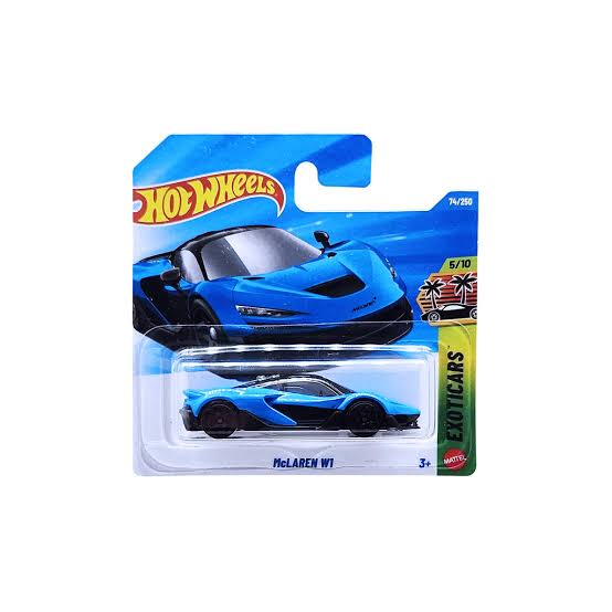 Hot Wheels Mainline 1:64 Exoticars — McLaren W1 | Blue & Black | 5/10 | #74/260 | Die-Cast Collectible