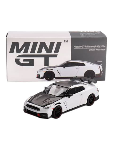 MINI GT NISSAN GT-R NISMO (R35) 2024 BRILLIANT WHITE PEARL