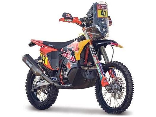 Bburago 1:18 KTM 450 Rally Red Bull KTM Factory Racing Dakar Dirt Bike Die-Cast Collectible