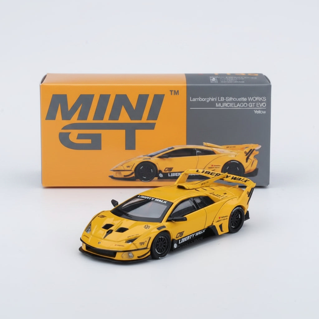 MINI GT LAMBORGHINI LB SILHOUTTE WORKS MURCIELAGO GT EVO YELLOW