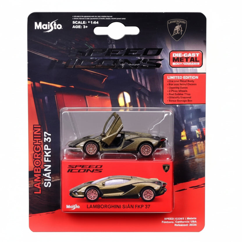 Maisto Speed Icons Lamborghini Sián FKP 37 | 1:64 Scale Die-Cast Collectible
