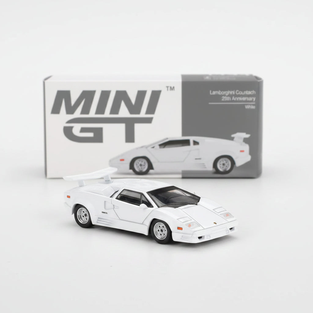 Mini GT 1:64 — Lamborghini Countach 25th Anniversary | White | Die-Cast Collectible