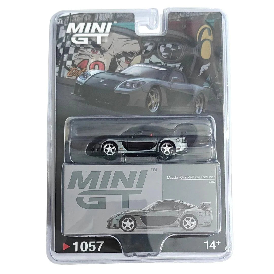 Mini GT 1:64 — Mazda RX-7 FD3S | VeilSide Fortune | Grey | #1057 | Blister Pack | Die-Cast Collectible