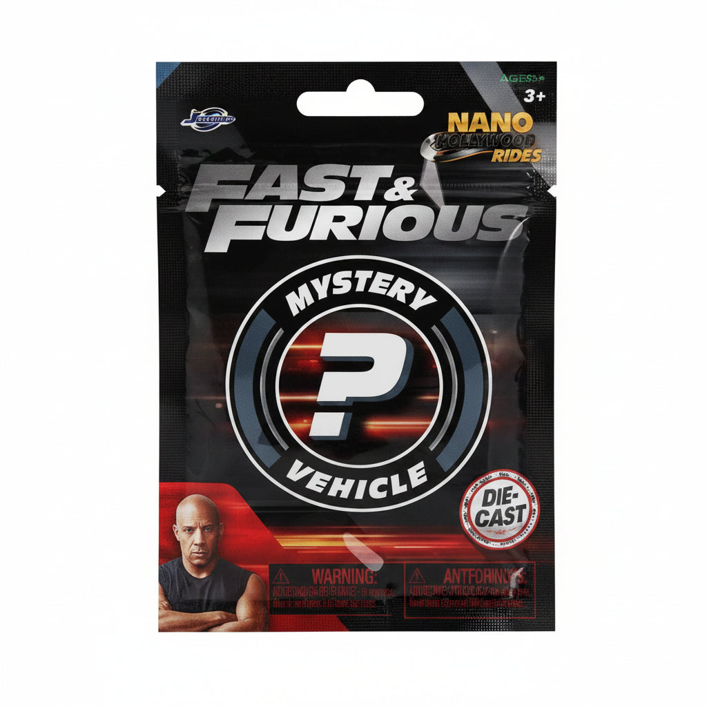 Jada Toys Fast & Furious Nano Hollywood Rides — Mystery Vehicle | Blind Box | Die-Cast Collectible