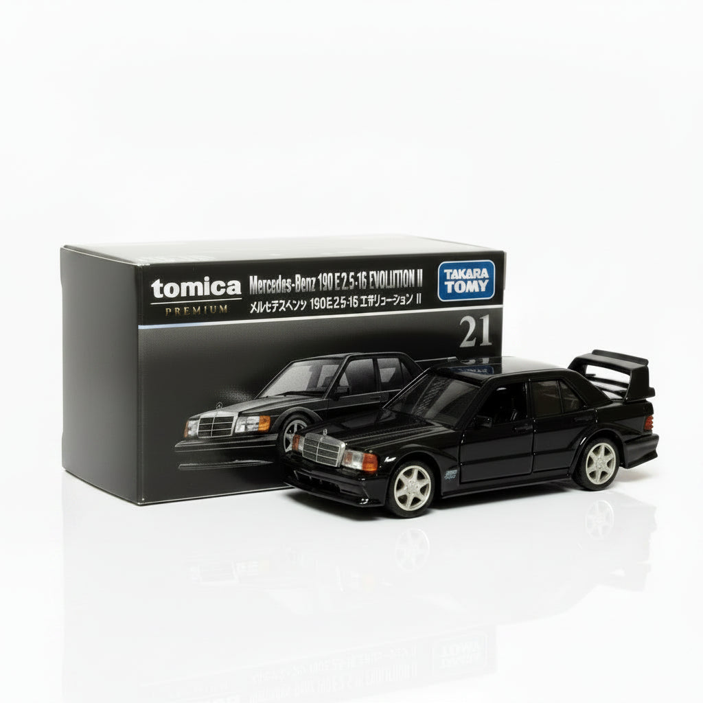 Tomica Premium Mercedes-Benz 190E 2.5-16 Evolution II | No. 21 | 1:64 Scale Die-Cast Collectible