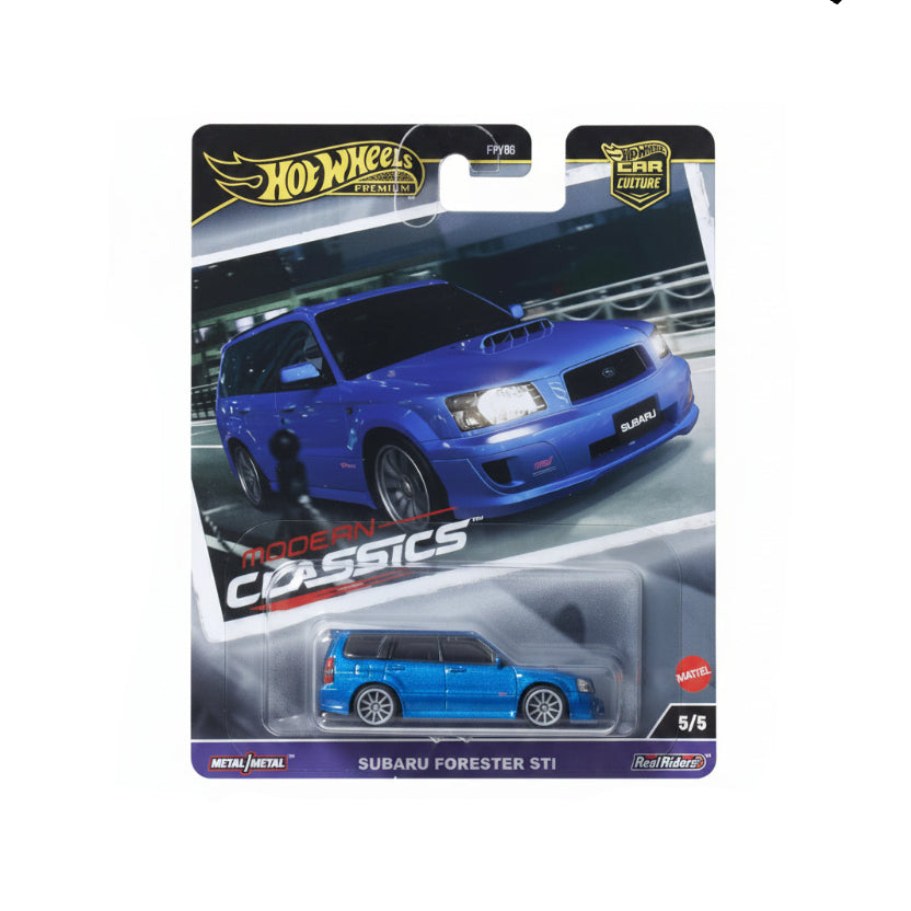 Hot Wheels Premium 1:64 Car Culture Modern Classics — Subaru Forester STi | Blue | 5/5 | FPY86 | Die-Cast Collectible