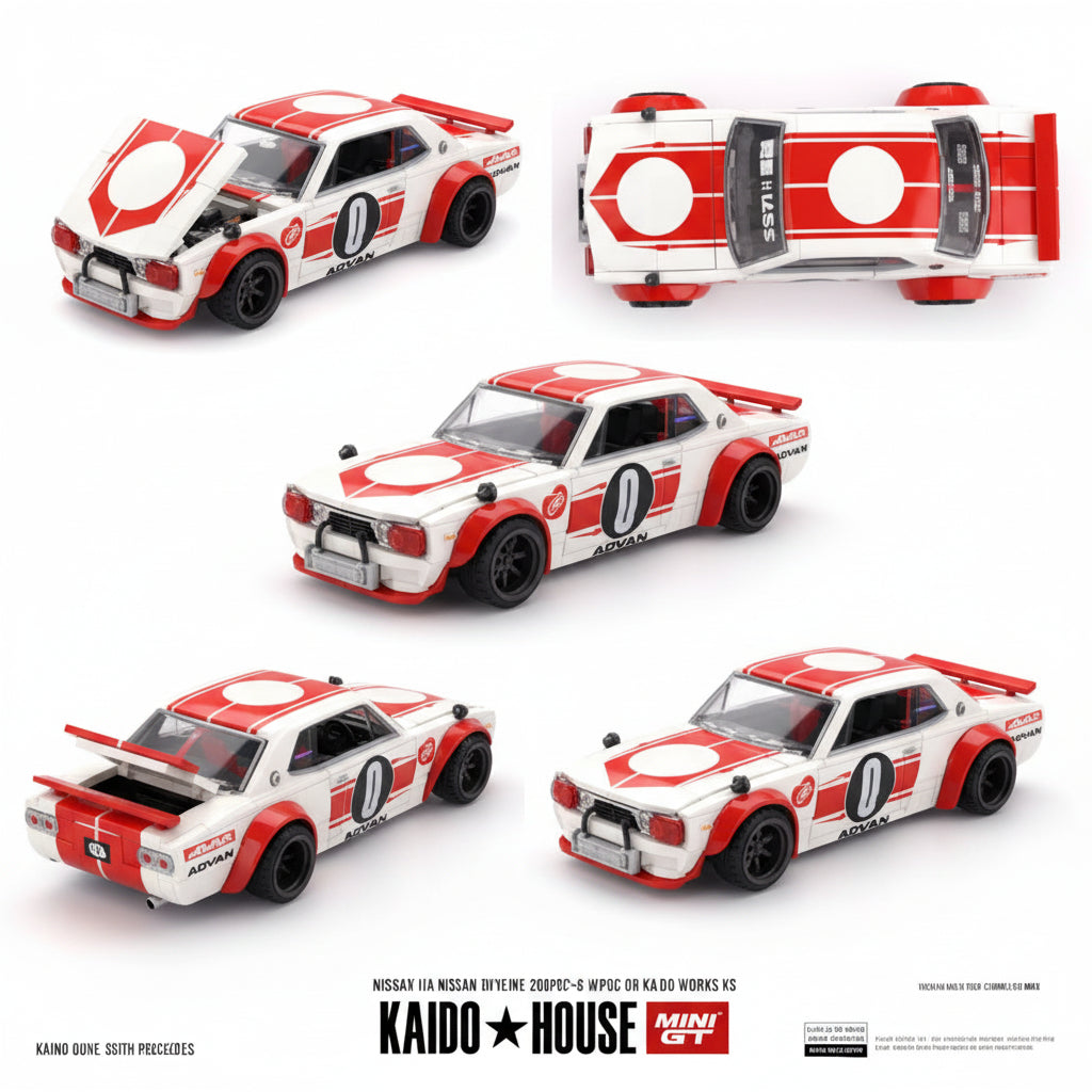 Kaido House x MiniGT Nissan Skyline 2000 GT-R KPGC10 Kaido Works V2 | 1:64 Scale Die-Cast Collectible