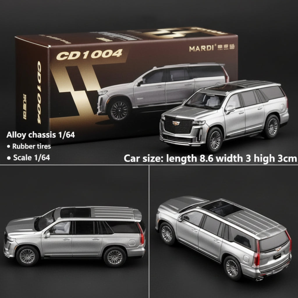 Masdi 1:64 Cadillac Escalade (2021) CD-1004 | Silver | Die-Cast Collectible