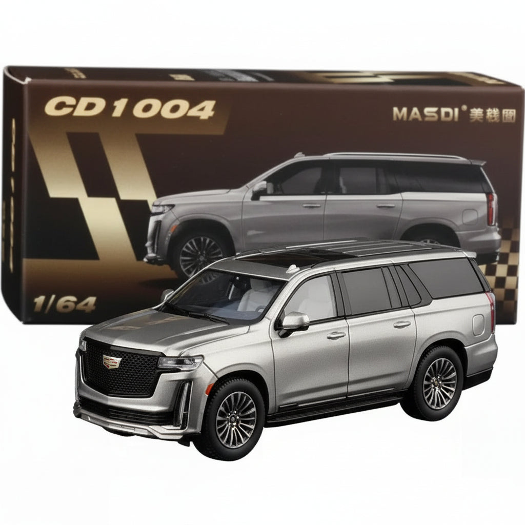 Masdi 1:64 Cadillac Escalade (2021) CD-1004 | Silver | Die-Cast Collectible