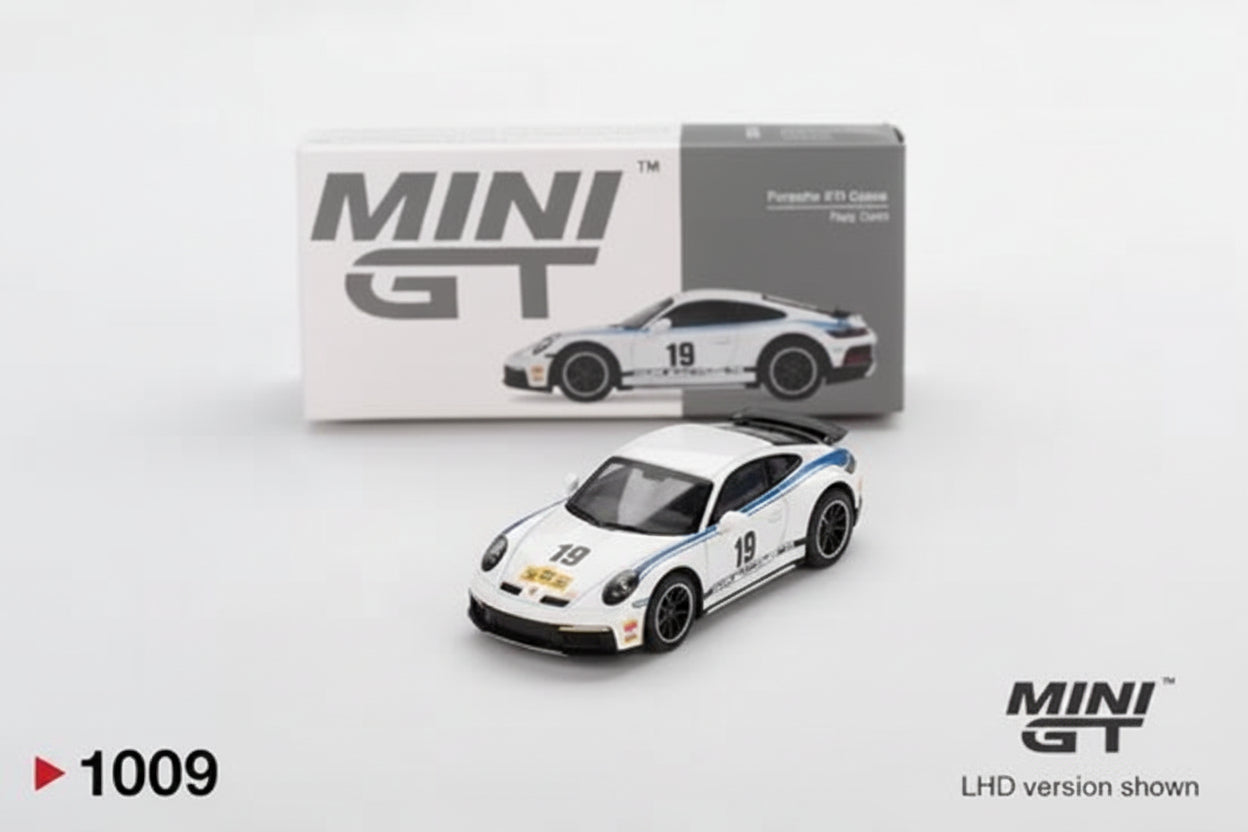 Mini GT 1:64 Porsche 911 Dakar Rally 1974 Livery | White | #1009 | Blister Pack | Die-Cast Collectible