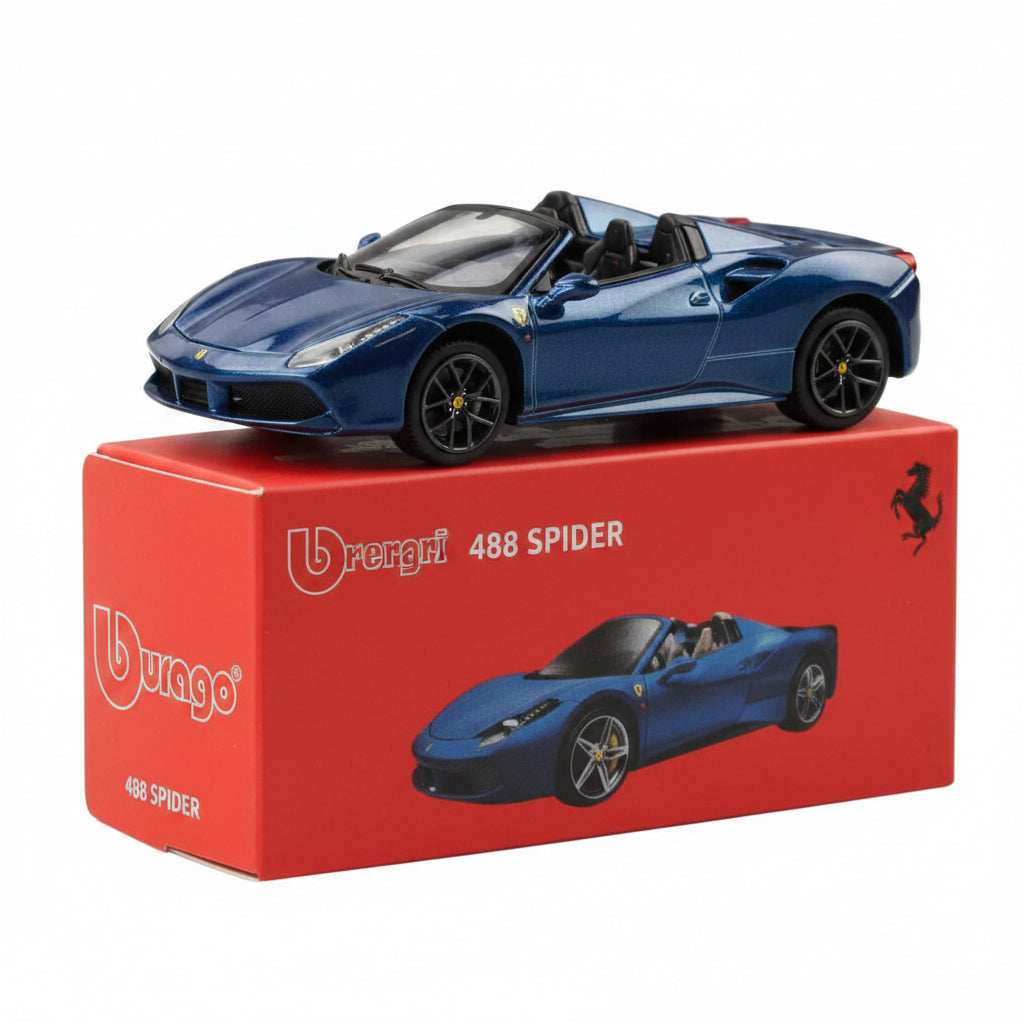 Bburago - Ferrari 458 Spider (Blue) 1:64