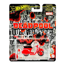 Hot Wheels Premium Pop Culture Deadpool Scooter | 1:64 Scale Die-Cast Collectible