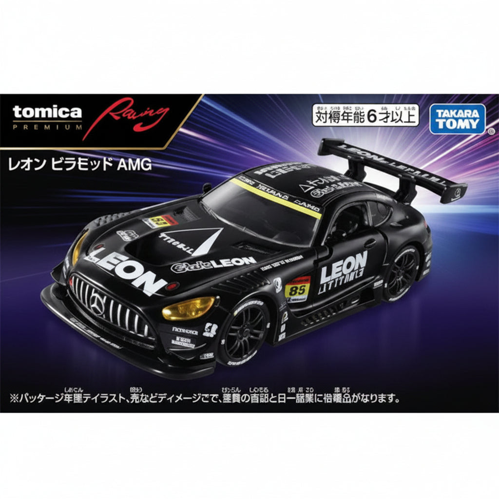 Tomica Premium Racing 1:64 — LEON PYRAMID AMG GT3 | Black | Super GT GT300 | Die-Cast Collectible